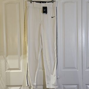 Nike Baseball Pants Sz S White Dri Fit Black Leg Stripe Brand New With Tags
